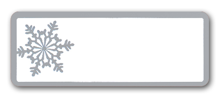 Printable Holiday Address Labels Foil Silver Snowflakes eBay